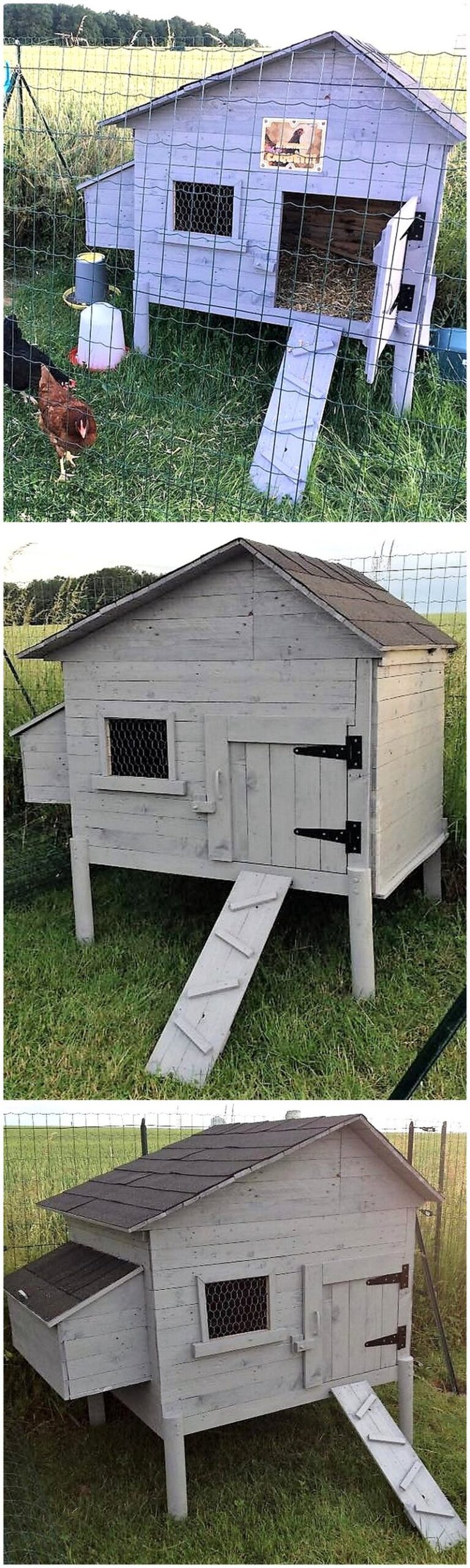 wood pallet hen house