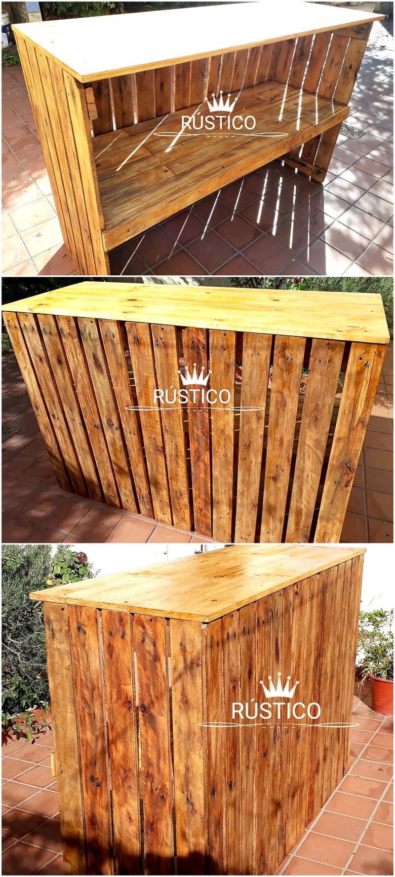 pallet rustic bar plan
