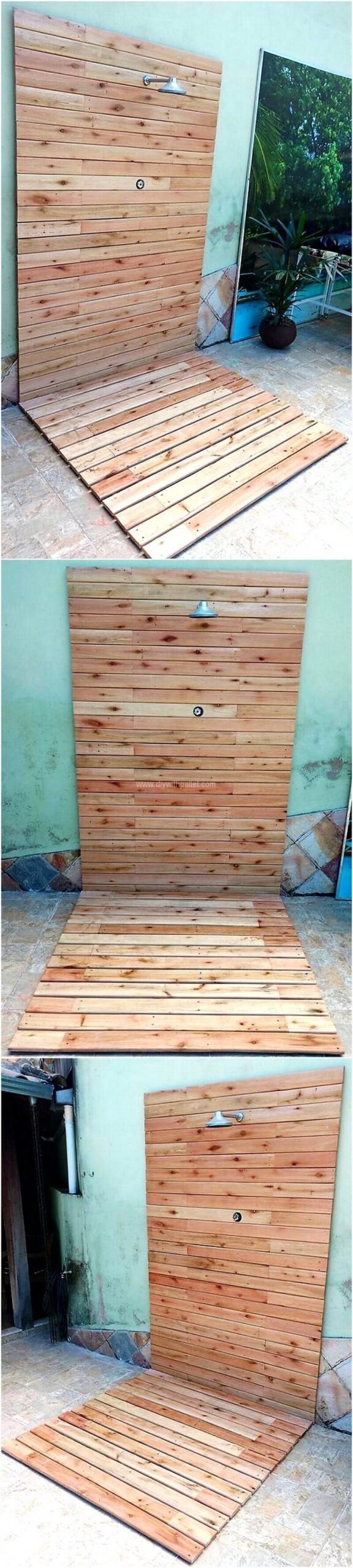 pallet outdoor shawer