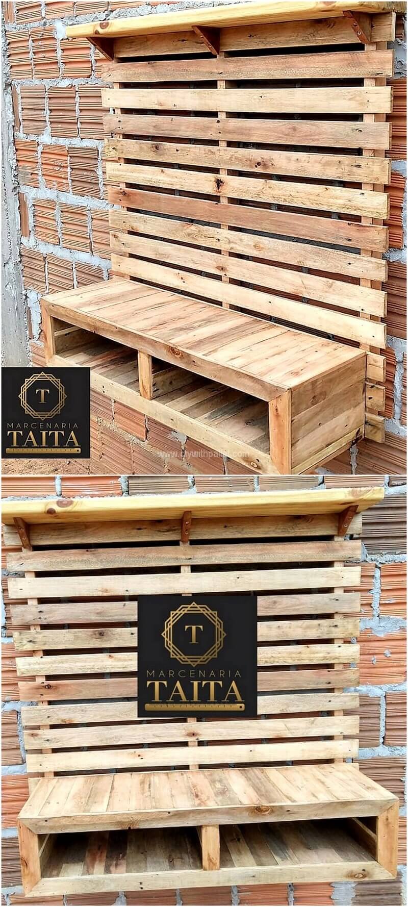 pallet wall tv stand idea