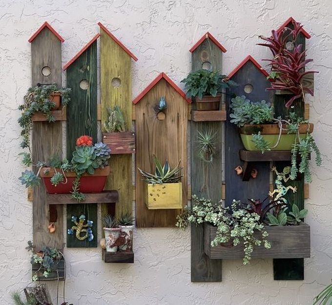 DIY pallet stand with planter ideas (3)