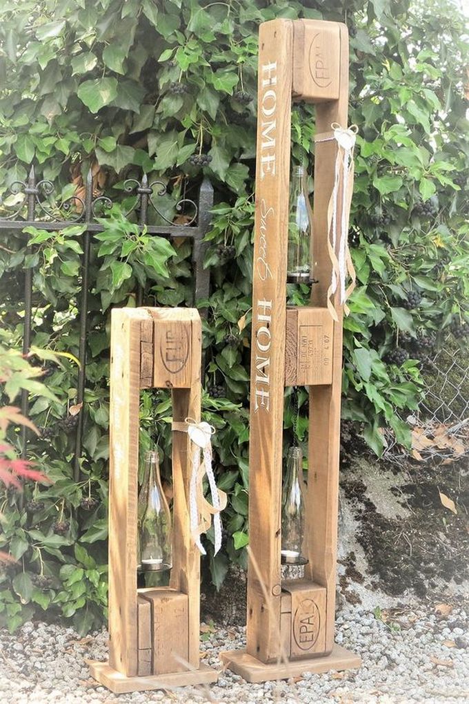 DIY pallet stands with lantern ideas (5)
