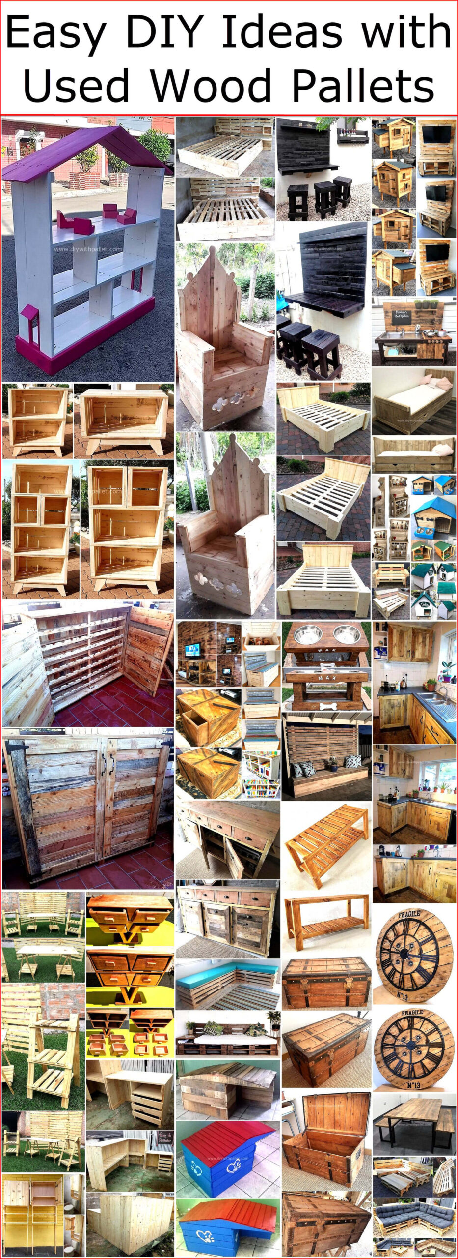 Easy DIY Ideas with Used Wood Pallets