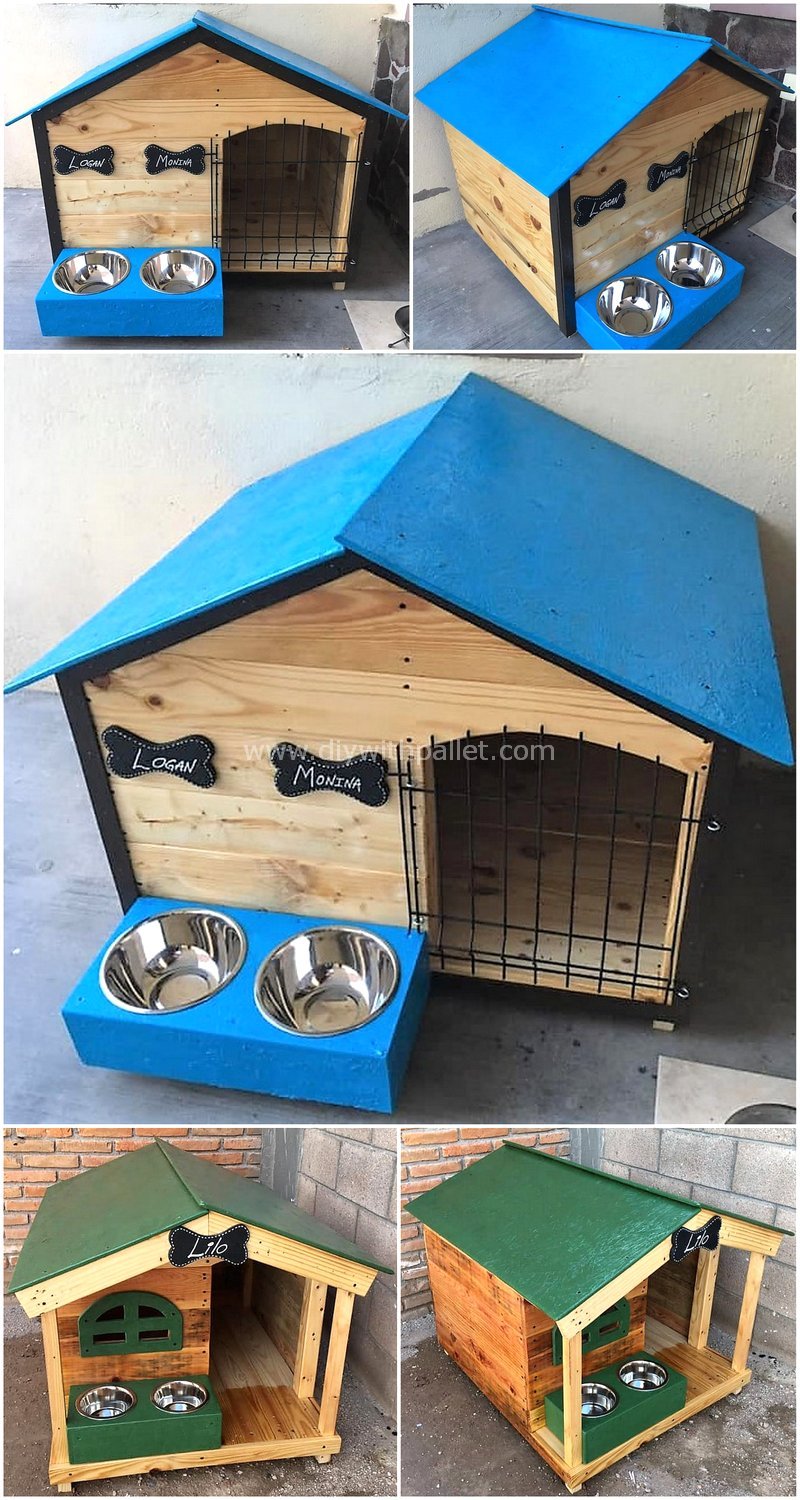 pallets wooden dog house plan