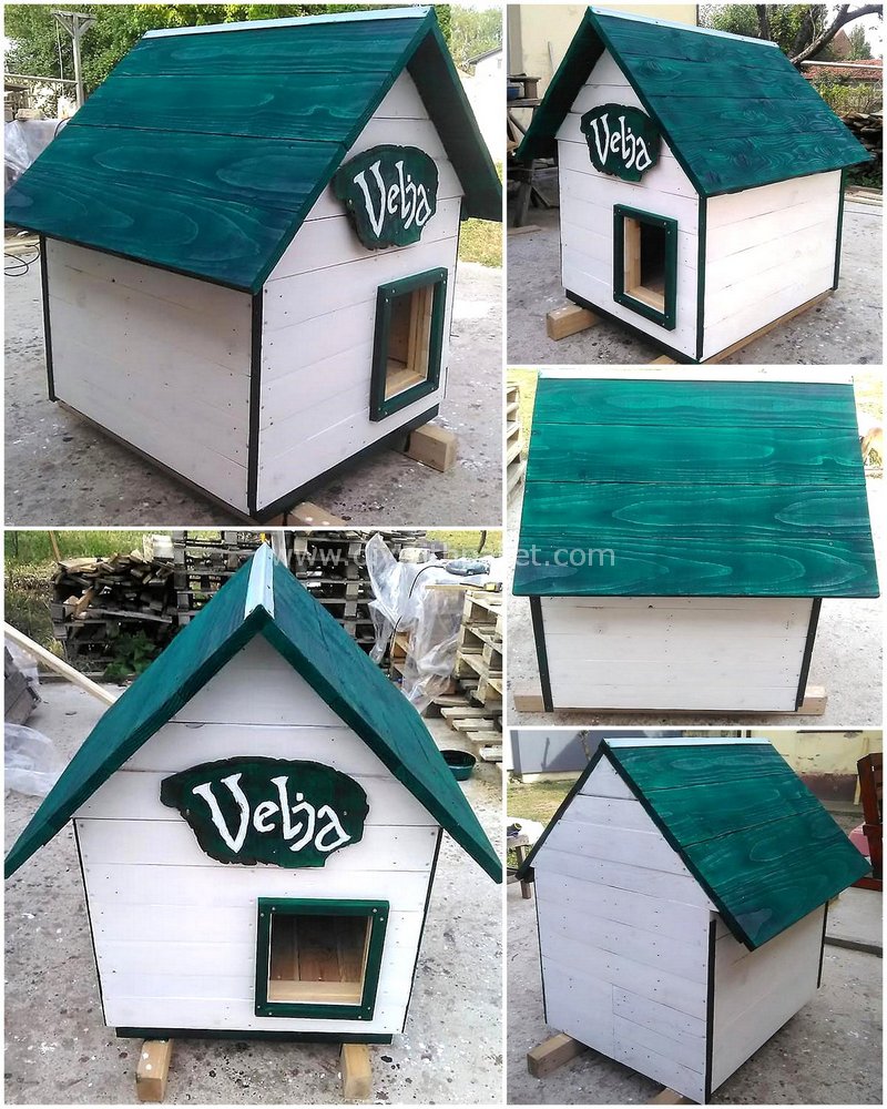 wooden pallet dog house