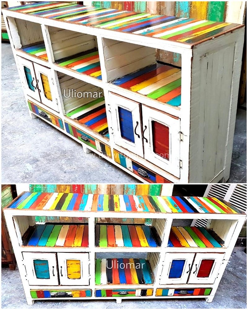 wood pallet entryway table
