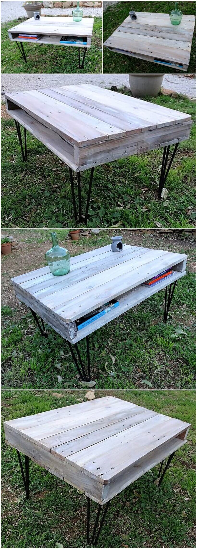 reclaimed wood pallet garden table