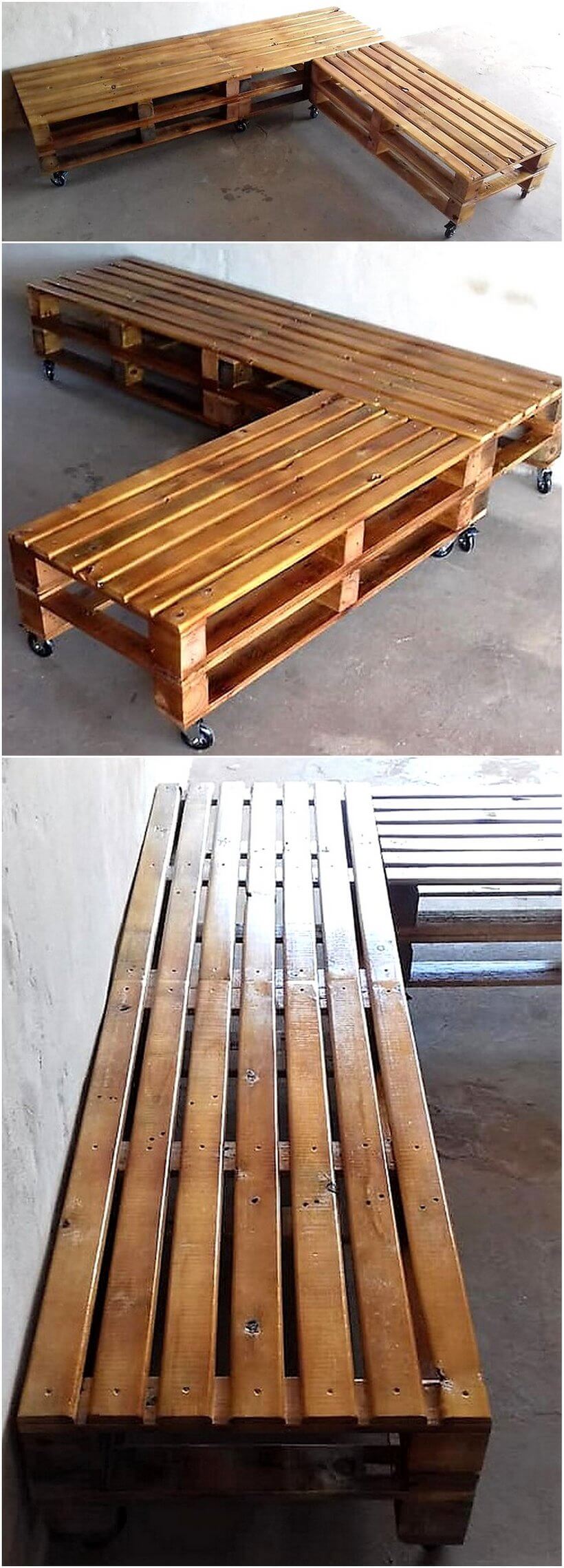 pallet couch on wheels