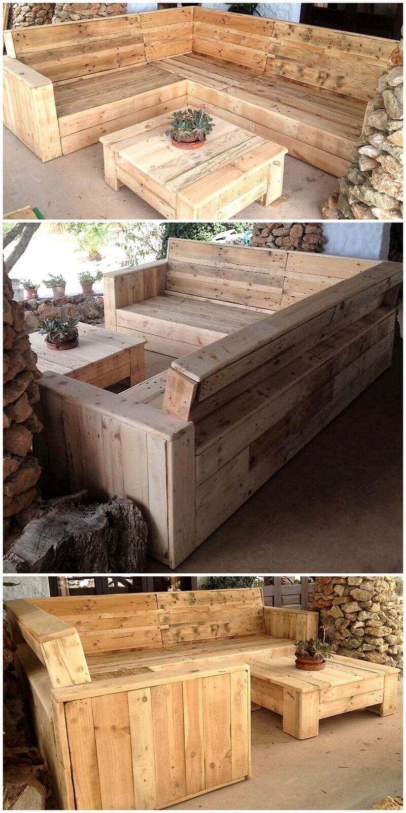 pallet patio lounge couch