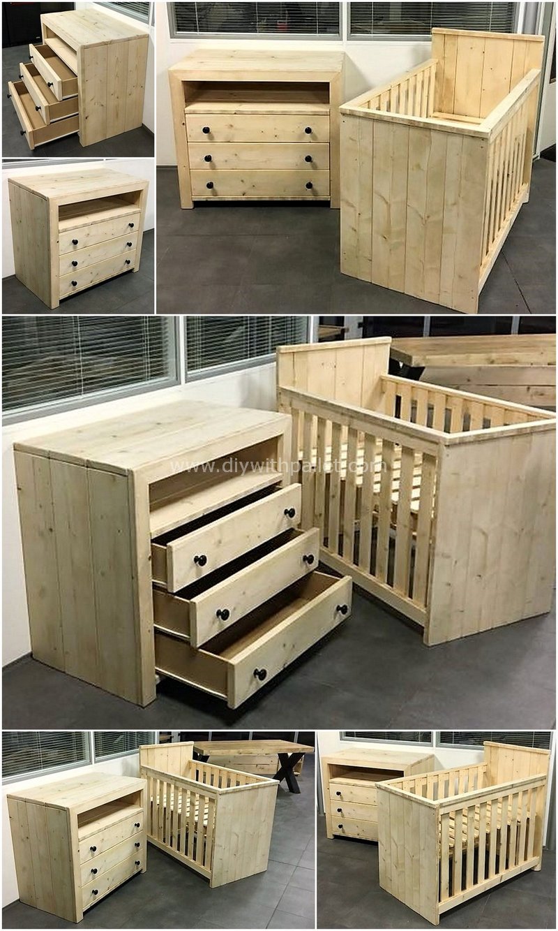 pallet baby crib with dresser