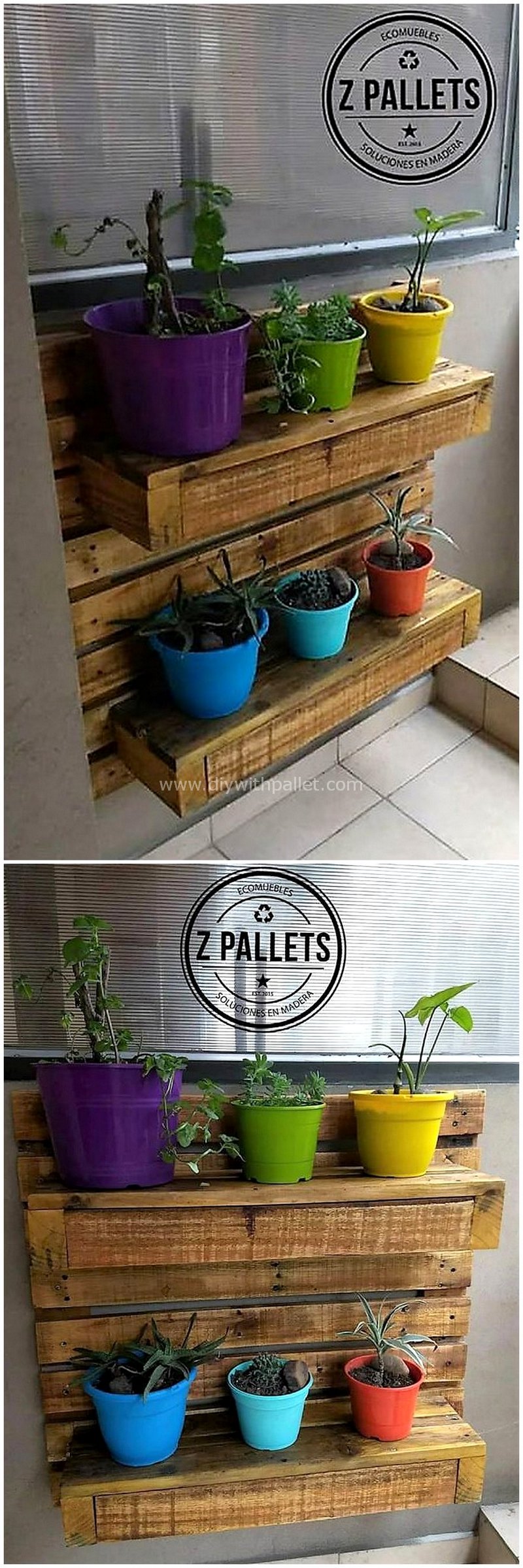 pallets pots stand