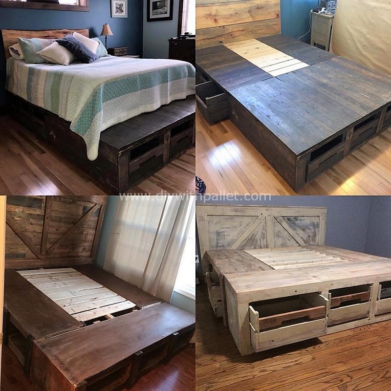 repurposed pallet bed