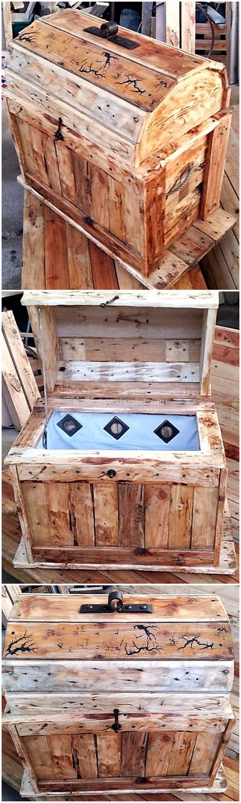 rustic pallet chest