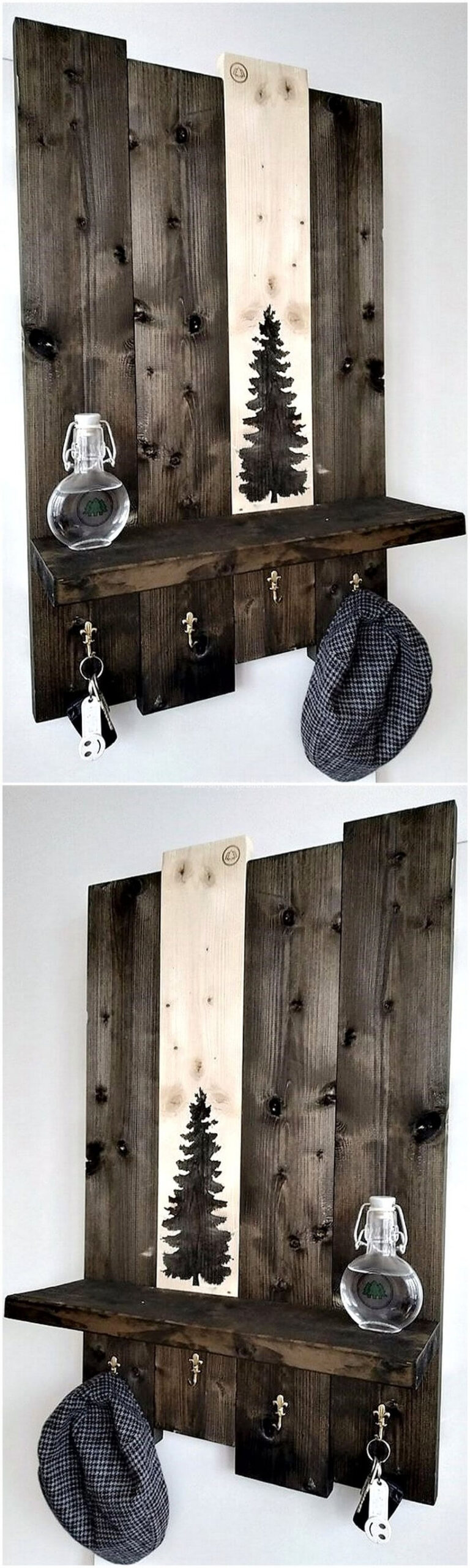 pallet rustic shelf