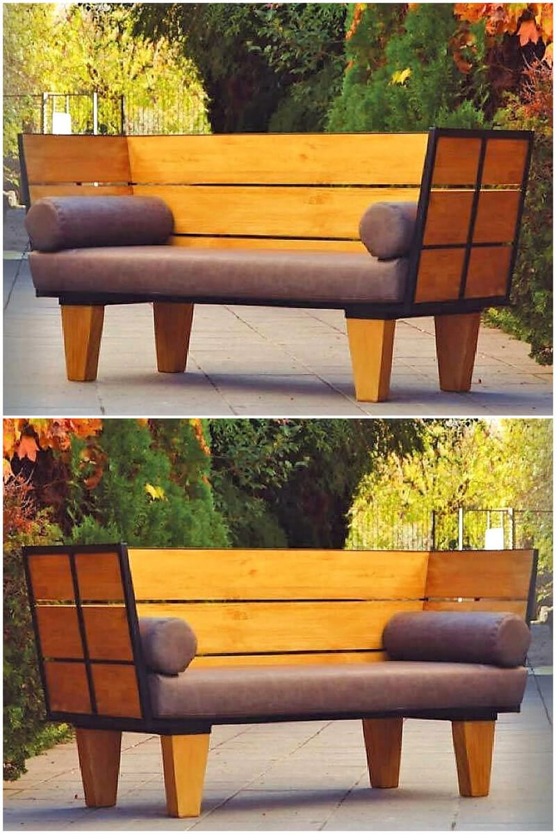 wooden pallet made patio couch
