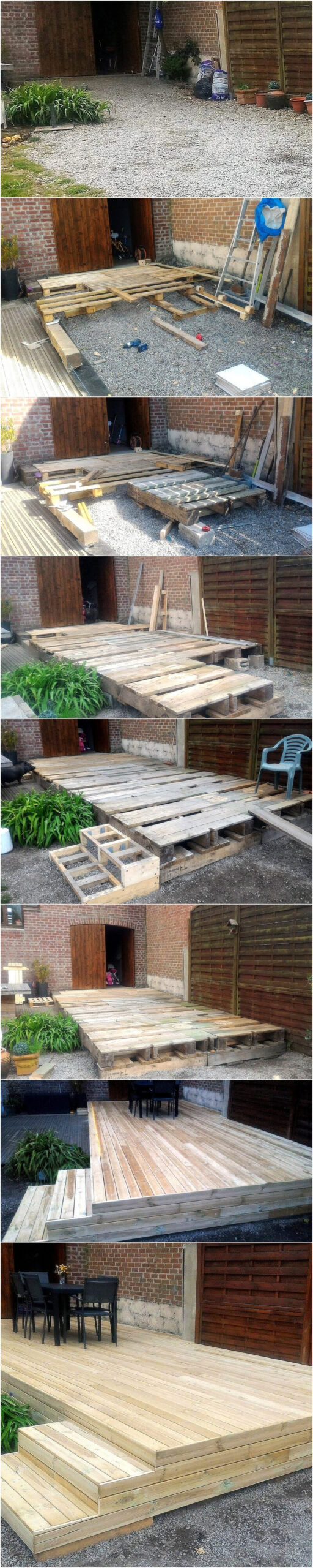 diy wood pallet patio deck