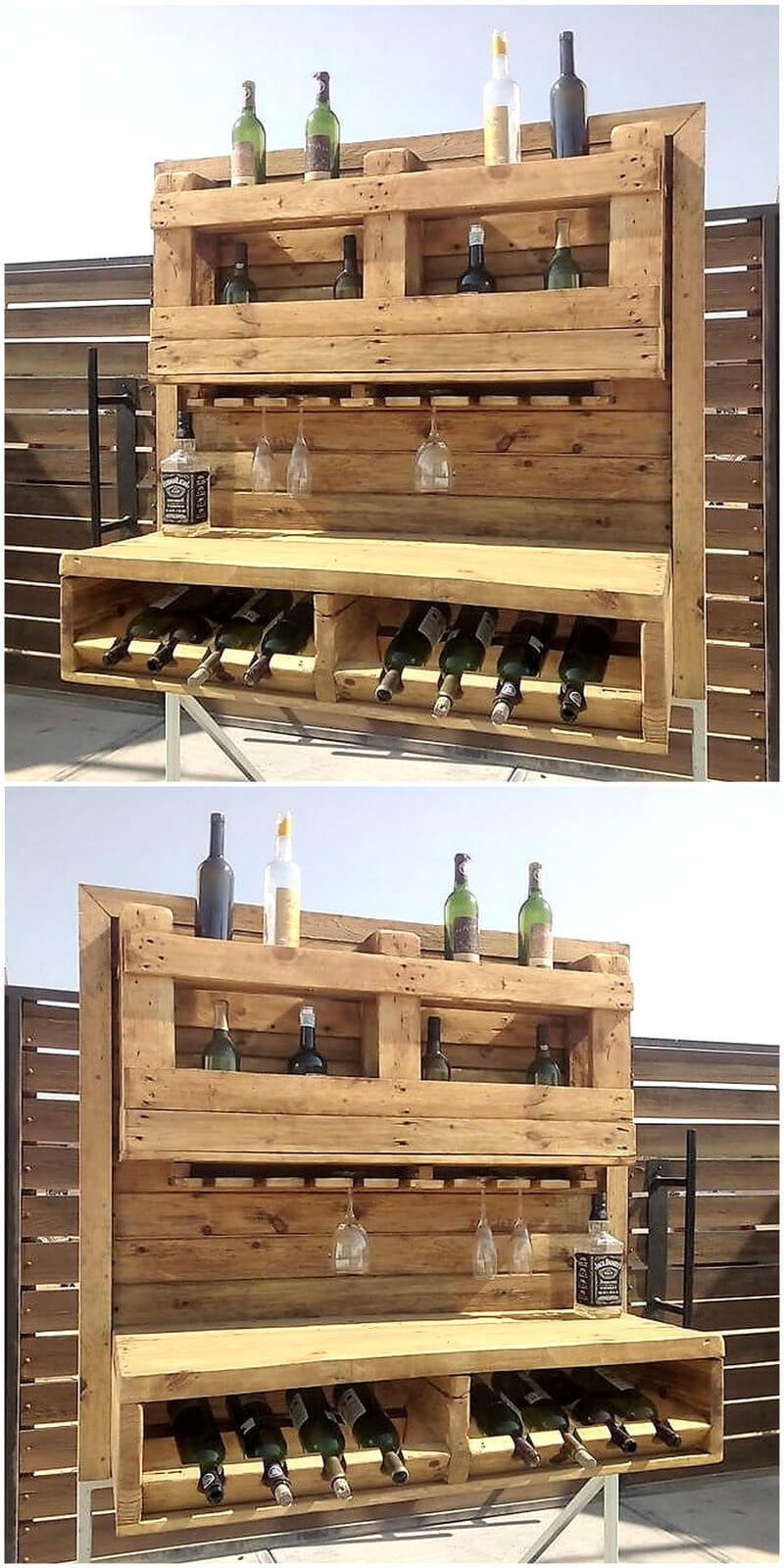 pallet wall bar idea