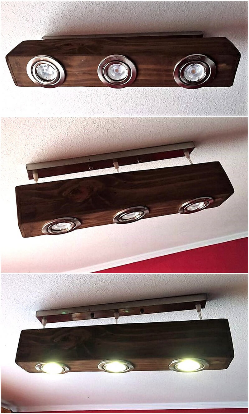 wood pallet roof lamp