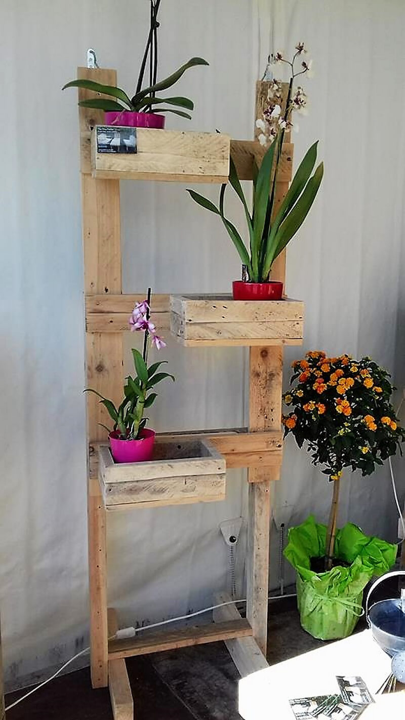 pallet made planter tree