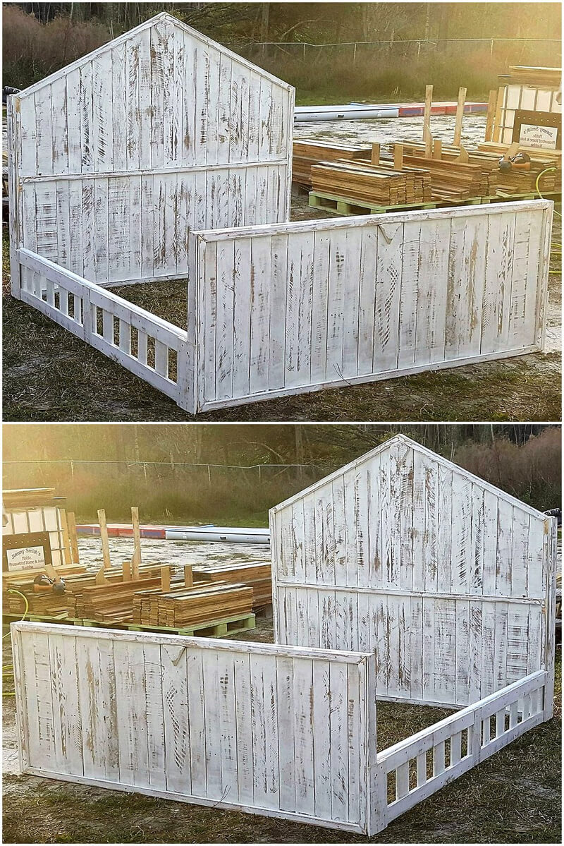 pallet king size bed frame