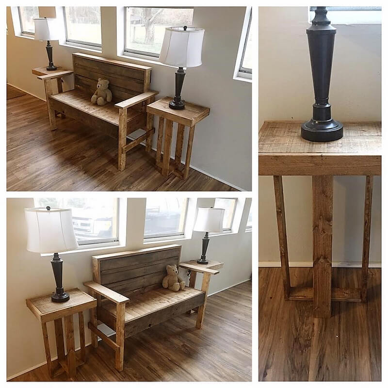 wood pallet entryway furniture