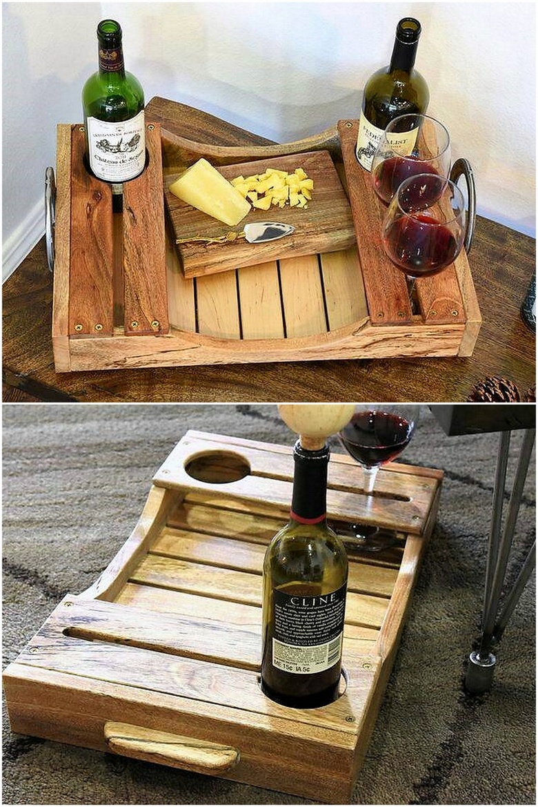 wood pallet serving tray