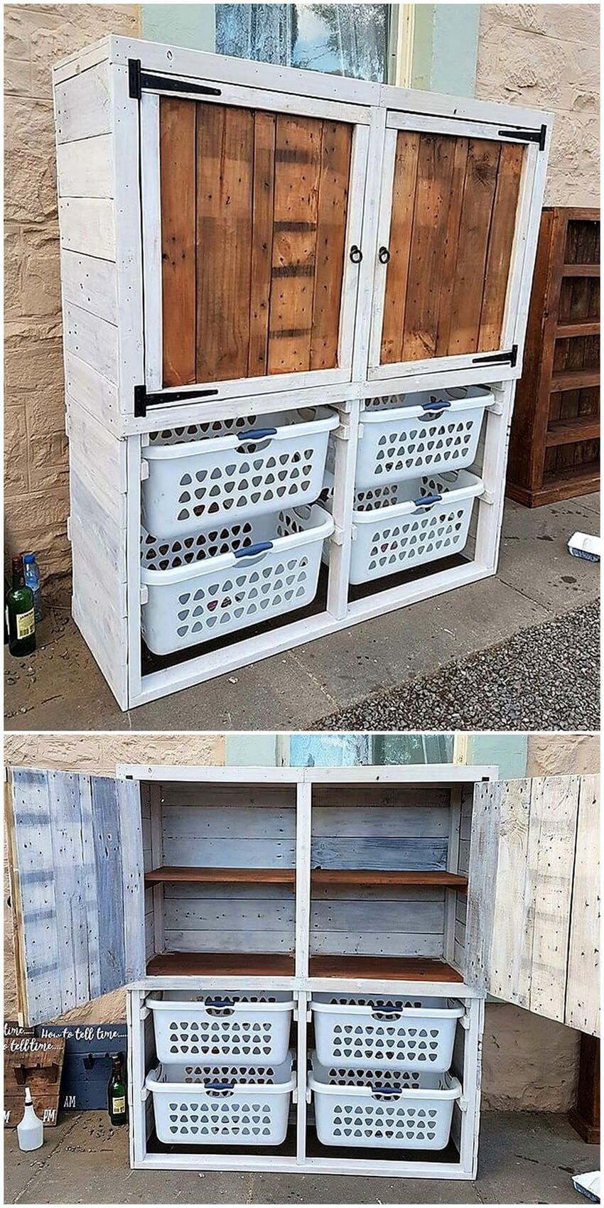pallet laundry cupboard