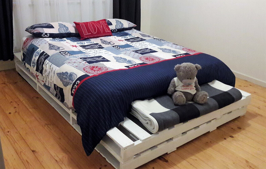 wood pallet bed plan