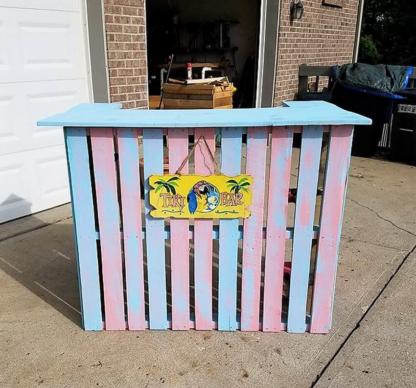 wooden pallet bar