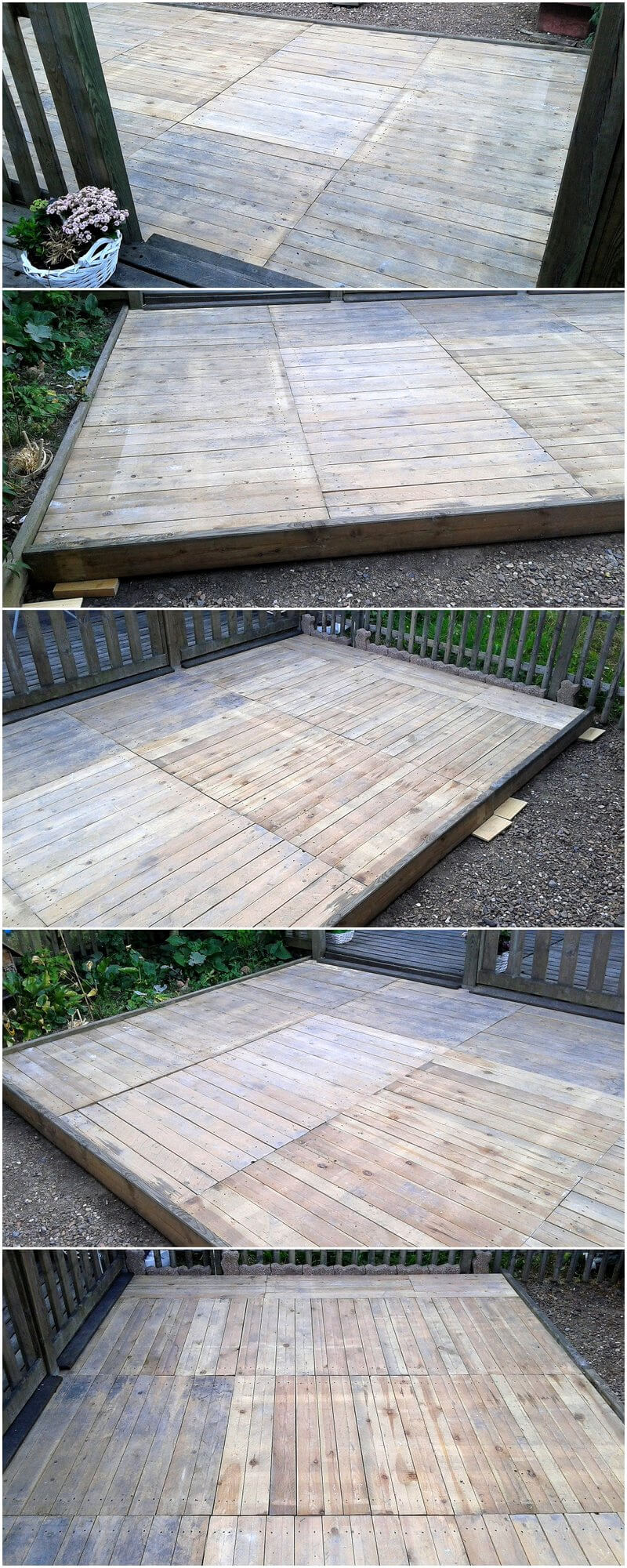 wooden pallet garden terrace