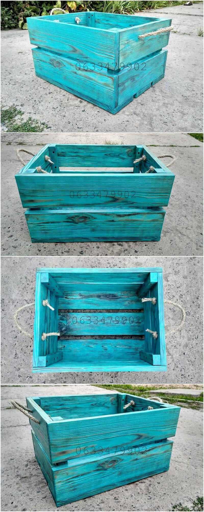 pallets rustic storage box