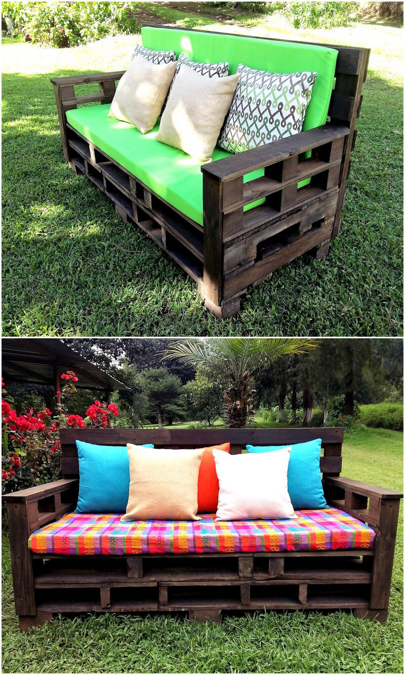 pallet patio bench
