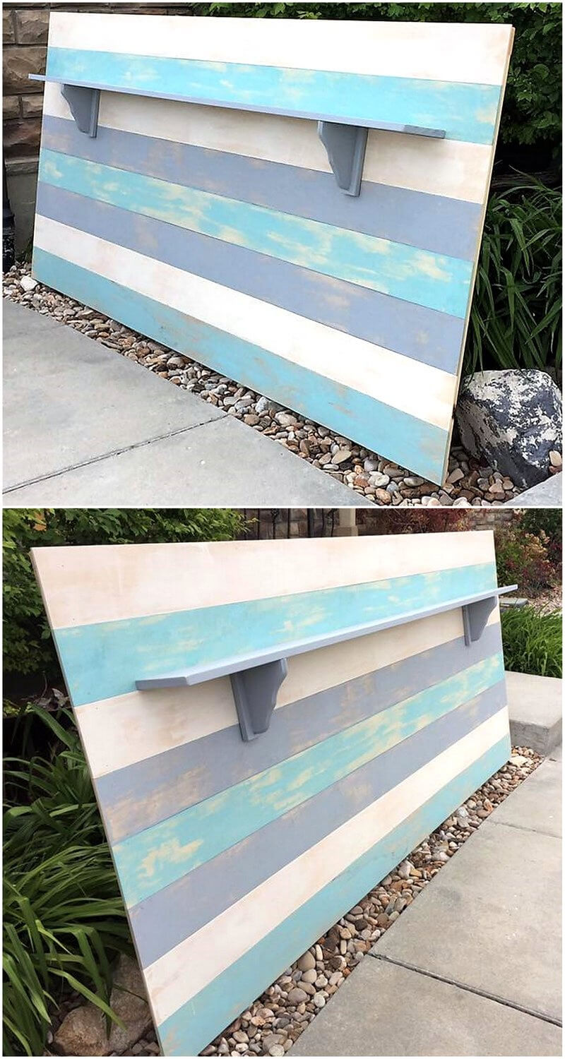 pallets wall decor shelf