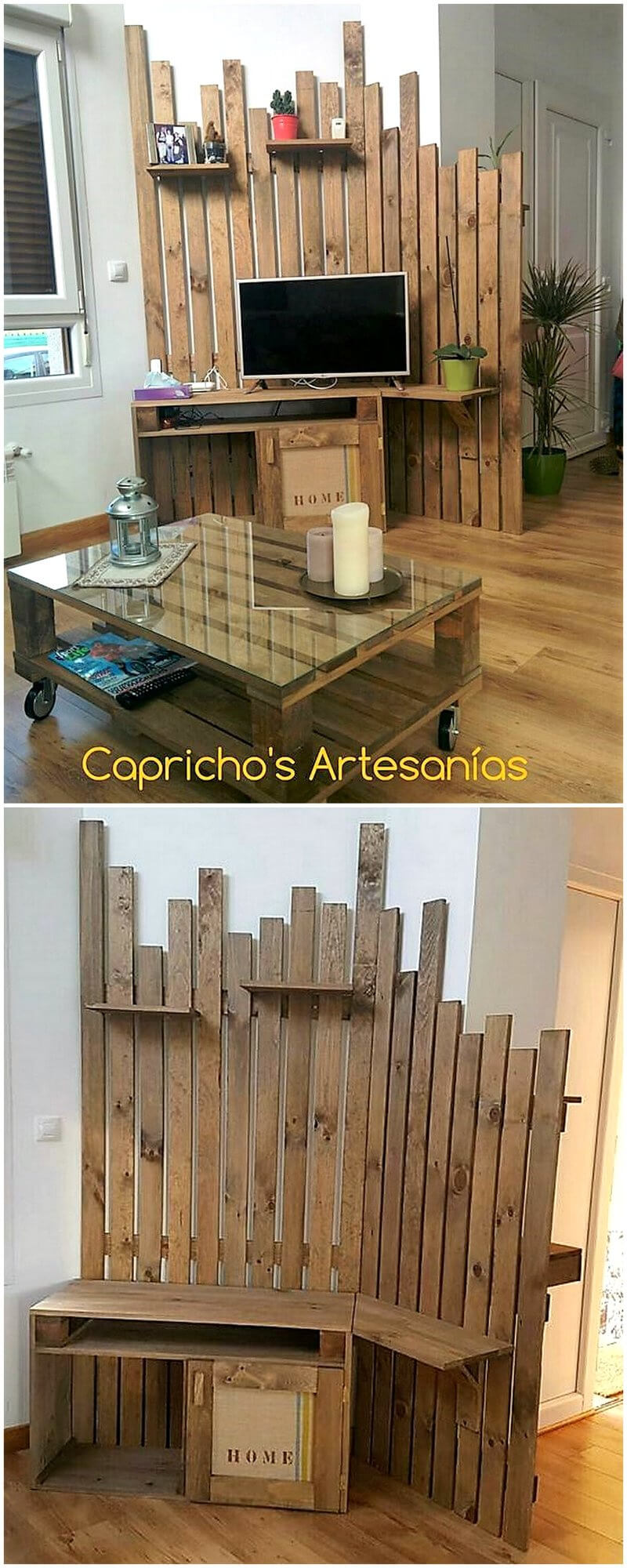 pallet tv stand idea