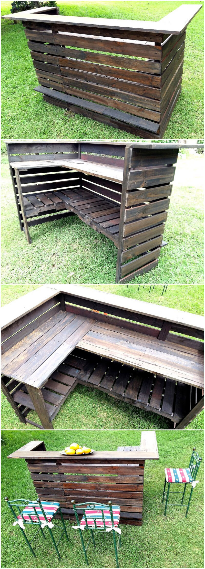 pallets wood made bar plan