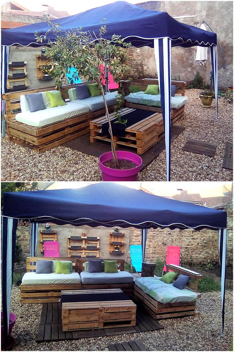 wooden pallet gazebo furniture deck