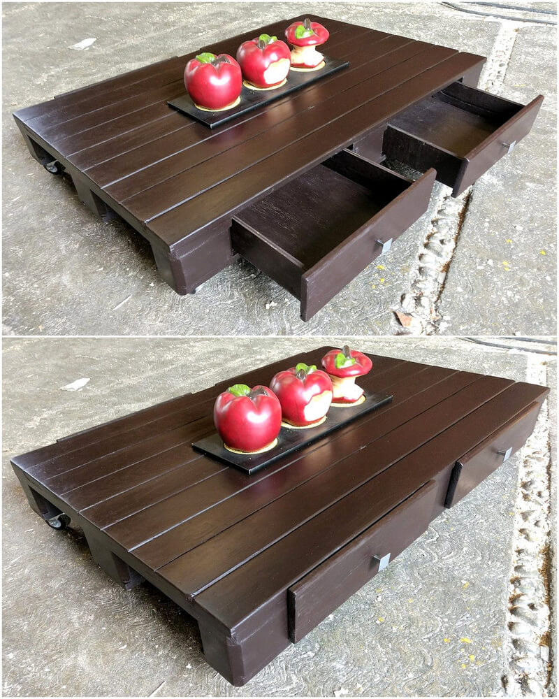 recycled wood pallet table idea