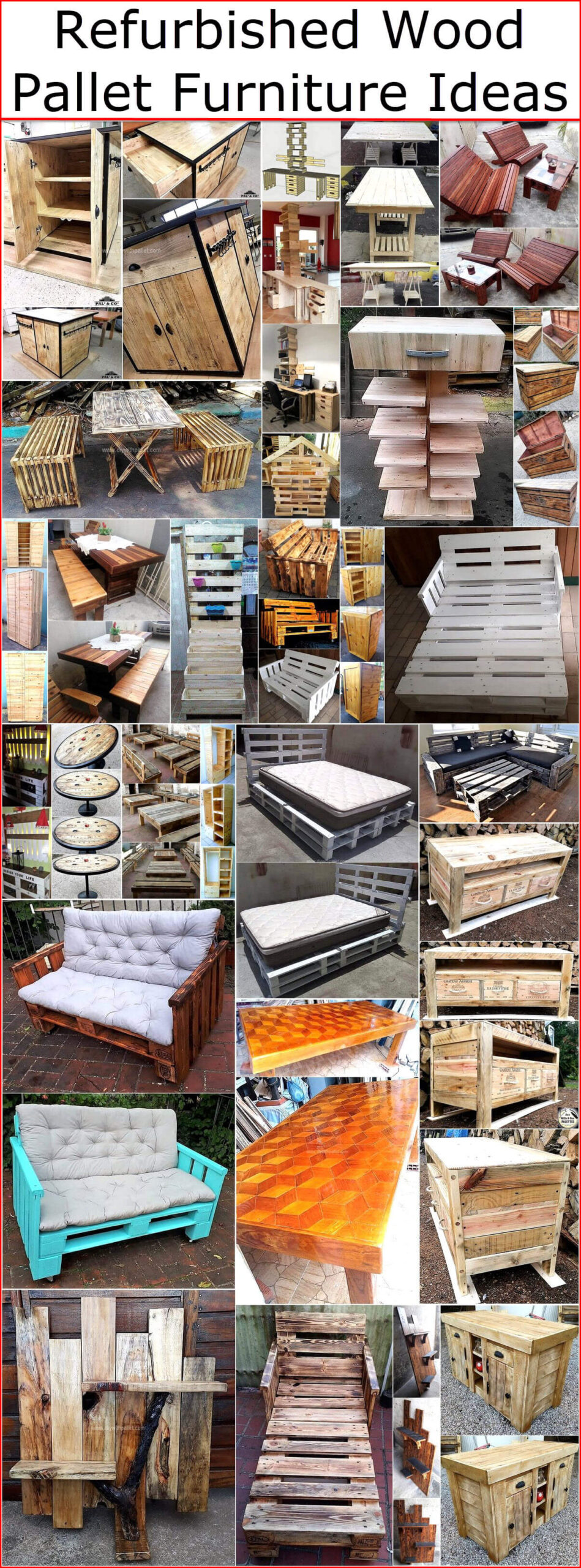 Refurbished Wood Pallet Furniture Ideas