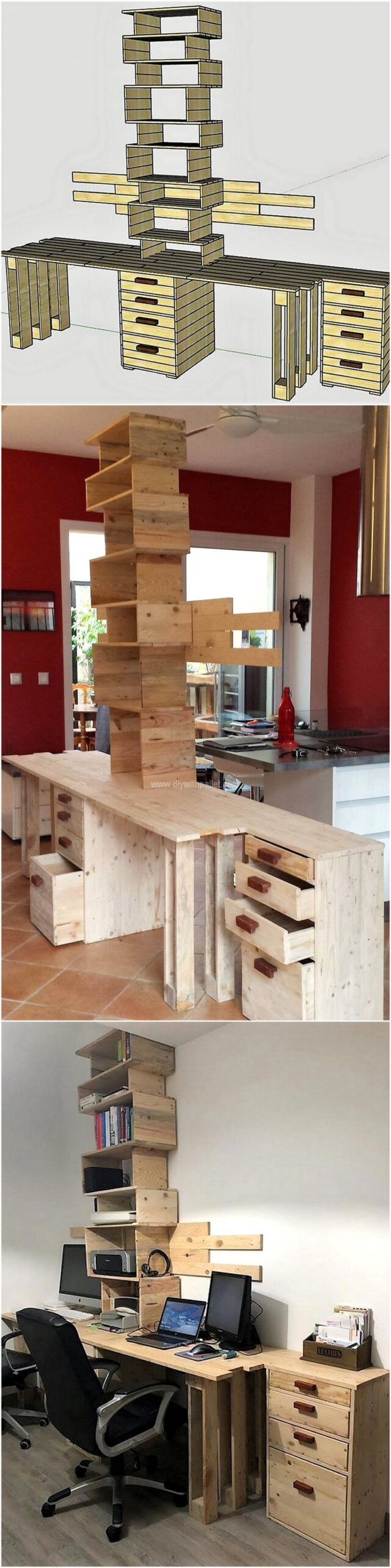 pallet pc desk idea