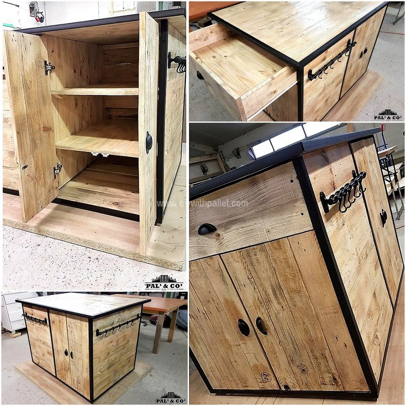pallets wooden kitchen island