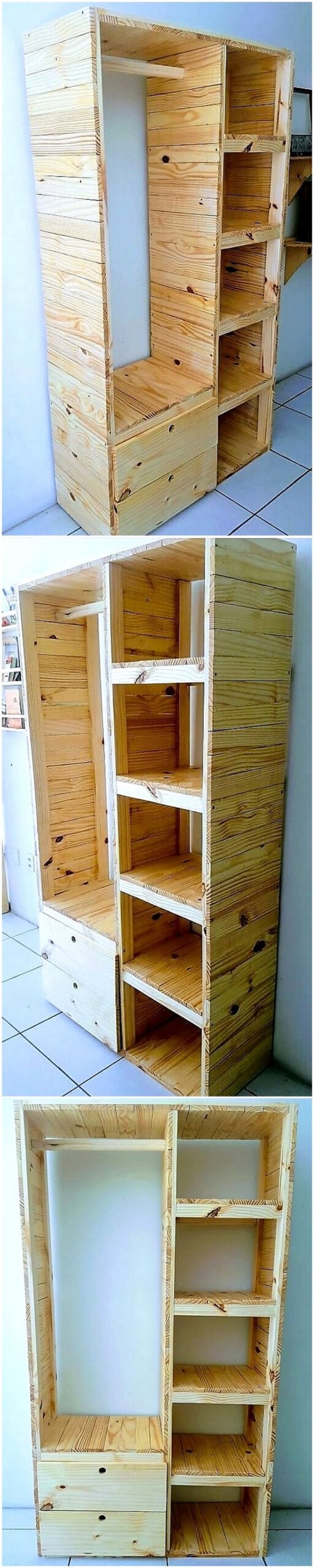 recycled pallets closet