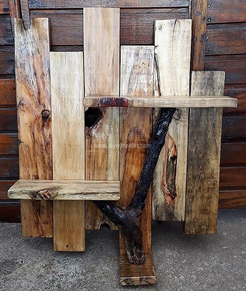 rustic look pallet shelf plan