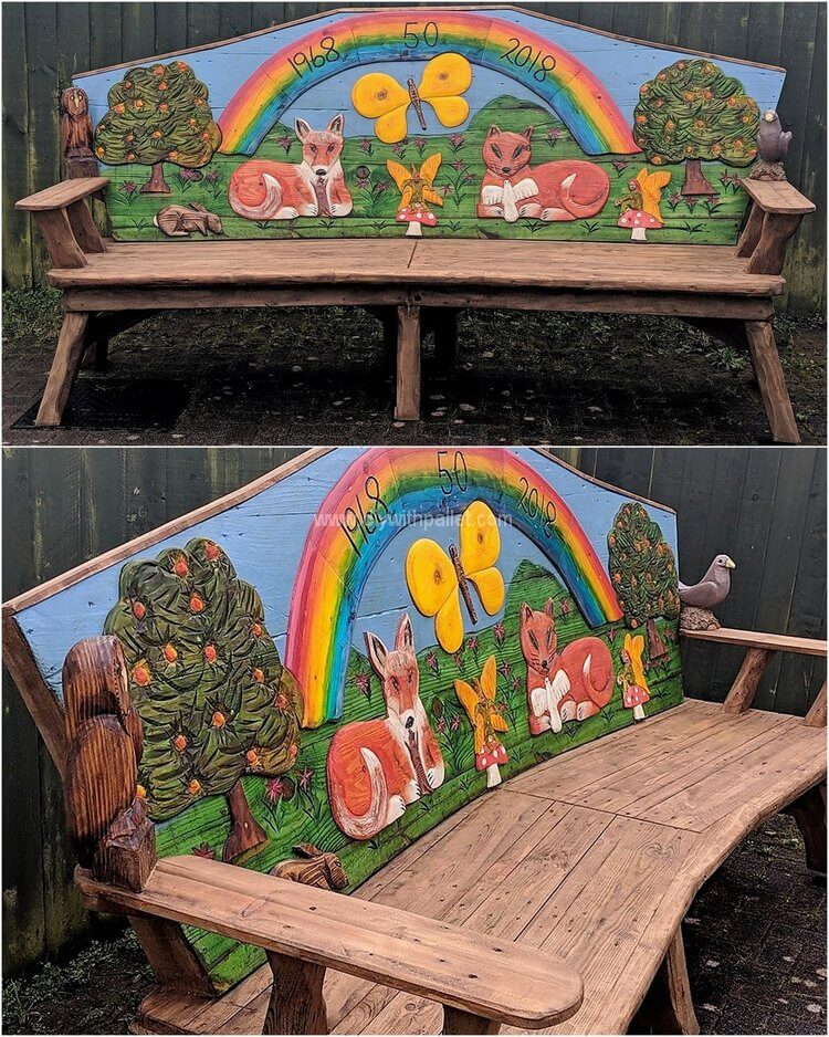 pallet school bench