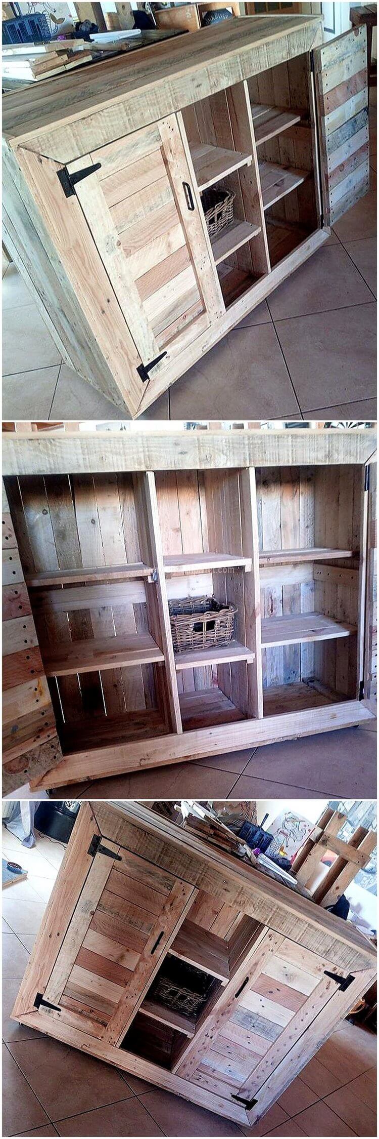 pallet rustic storage table