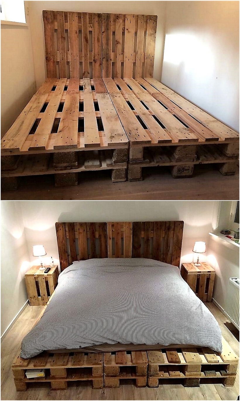 pallets made bed