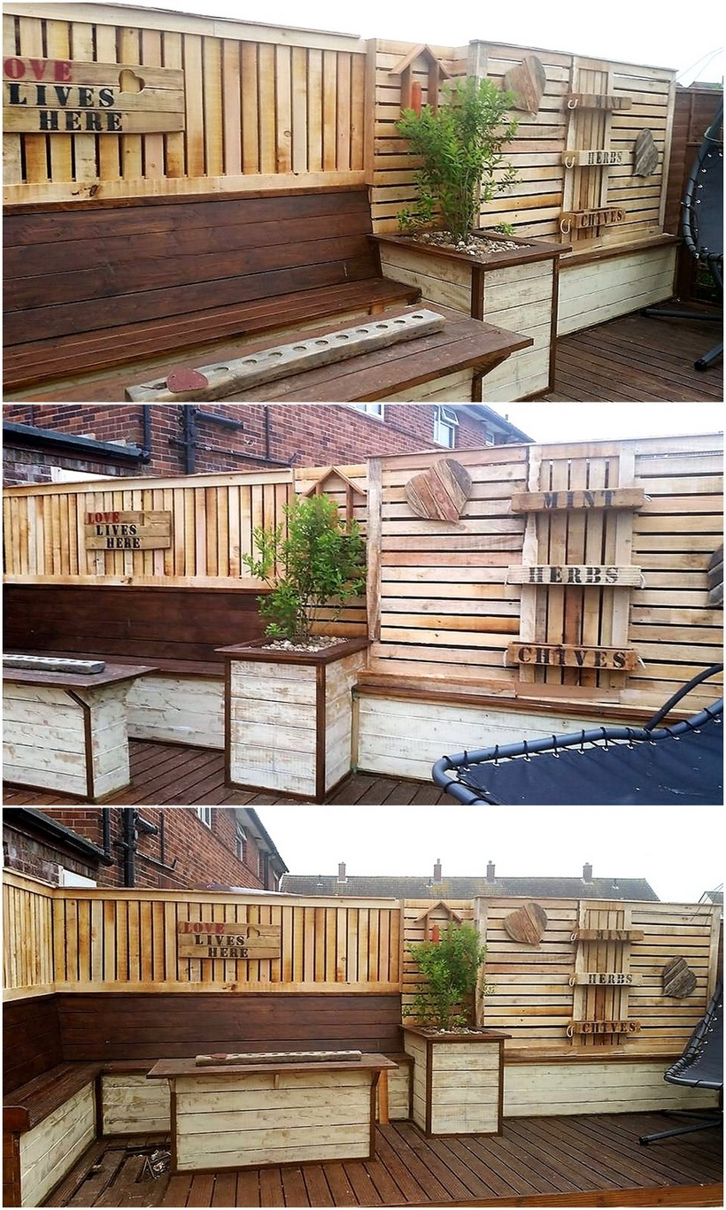pallets garden lounge plan