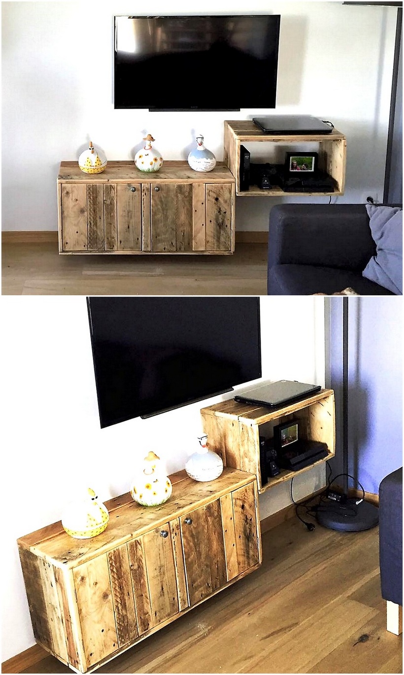 wood pallet tv stand idea