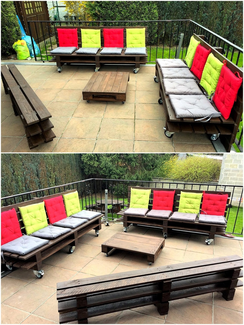 pallet patio lounge plan