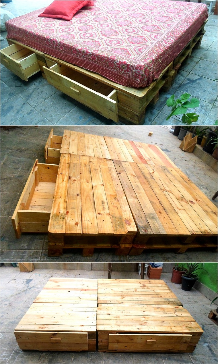 upcycled pallet bed plan