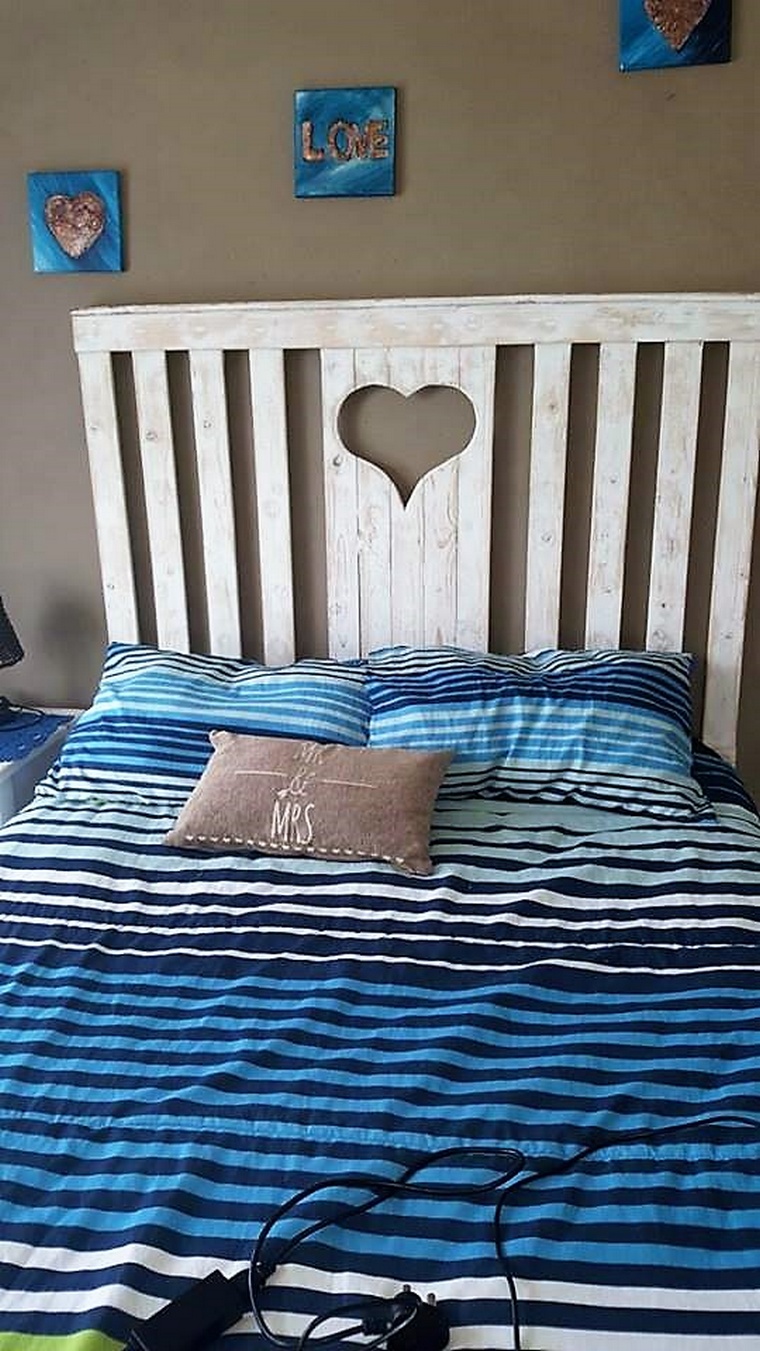 wood pallet bed headboard